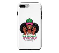 Carcasa para iPhone 7 Plus/8 Plus Quiet Luxury Taurus Afro Women Pink Green Cap Black Girl