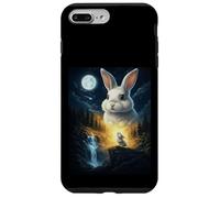 Carcasa para iPhone 7 Plus/8 Plus Rabbit Howling to The Moon Vintage Funny Rabbit