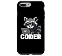 Carcasa para iPhone 7 Plus/8 Plus Raccoon Coder Lindo Gráfico Animal Programación