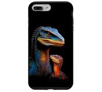 Carcasa para iPhone 7 Plus/8 Plus Raptor Dad/Mom & Baby Graphic Design Adult & Kids (Black)