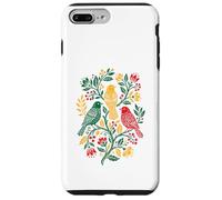 Carcasa para iPhone 7 Plus/8 Plus Rasta Reggae Roots Three Birds Jamaica Folk Art Floral