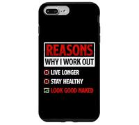 Carcasa para iPhone 7 Plus/8 Plus Razones por Las Que Hago Ejercicio Fitness Entrenamiento Gimnasio motivación Cita