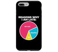 Carcasa para iPhone 7 Plus/8 Plus Razones por Las Que llego Tarde, mi Gato me trafica dueño felino