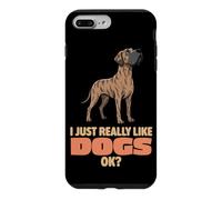 Carcasa para iPhone 7 Plus/8 Plus Realmente Me Gustan los Perros Ok Amante de los Animales Lindo Gran Danés