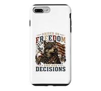 Carcasa para iPhone 7 Plus/8 Plus Recaudado en Libertad y Malas Decisiones | Retro Wolf Bandera de EE. UU