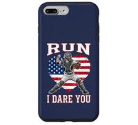 Carcasa para iPhone 7 Plus/8 Plus Receptor de béisbol Vintage Run I Dare You, Divertido para niños
