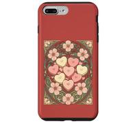 Carcasa para iPhone 7 Plus/8 Plus Recuerdos en Forma de corazón y Flores Art Nouveau