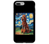 Carcasa para iPhone 7 Plus/8 Plus Red Poodle Dog Van Gogh Style Starry Night