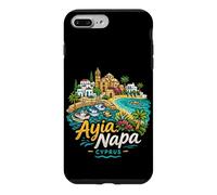 Carcasa para iPhone 7 Plus/8 Plus Regalo de Recuerdo de Viaje de Ayia Napa Chipre Dibujado a Mano