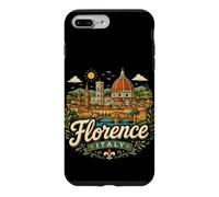 Carcasa para iPhone 7 Plus/8 Plus Regalo de Recuerdo de Viaje de Florencia Italia Dibujado a Mano