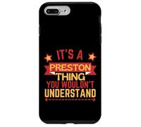 Carcasa para iPhone 7 Plus/8 Plus Regalo Divertido con Nombre de Preston para Preston