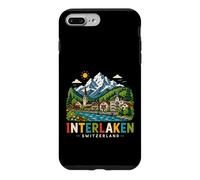 Carcasa para iPhone 7 Plus/8 Plus Regalo histórico de Viaje de Interlaken Suiza Dibujado a Mano