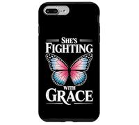 Carcasa para iPhone 7 Plus/8 Plus Regalos de concientización sobre el cáncer de Mama Fighting with Grace para Mujeres
