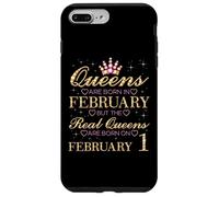 Carcasa para iPhone 7 Plus/8 Plus Reinas Reales Nacen el 1 de febrero, 1 de febrero Cumpleaños