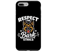 Carcasa para iPhone 7 Plus/8 Plus Respect The Bark Ethics, Humor del Pastor alemán