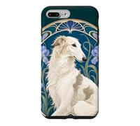 Carcasa para iPhone 7 Plus/8 Plus Retrato Floral Art Nouveau Borzoi Dog Iris
