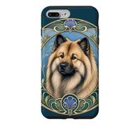 Carcasa para iPhone 7 Plus/8 Plus Retrato Floral Art Nouveau Perro Eurasier