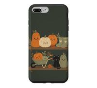Carcasa para iPhone 7 Plus/8 Plus Retro Autumn Harvest Shelf Doodle Personajes Vibe