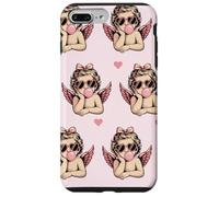 Carcasa para iPhone 7 Plus/8 Plus Retro Cupid Heart Sunglasses Valentine Pattern
