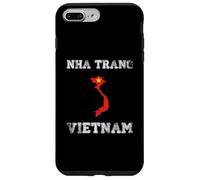 Carcasa para iPhone 7 Plus/8 Plus Retro Nha Trang Vietnam Bandera de Vietnam Envejecida