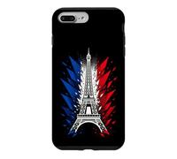 Carcasa para iPhone 7 Plus/8 Plus Retro Silhouette Eiffel Tower Paris France Travel Souvenir