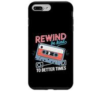 Carcasa para iPhone 7 Plus/8 Plus Rewind Be Kind To Better Times Casete Retro