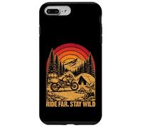 Carcasa para iPhone 7 Plus/8 Plus Ride Far Stay Wild Moto Aventura Naturaleza Retro