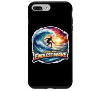 Carcasa para iPhone 7 Plus/8 Plus Ride The Endless Wave Surfing Tabla de Surf Divertida con Cita de Surfista