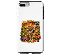 Carcasa para iPhone 7 Plus/8 Plus Roaring Into 7 Dinosaurios Fiesta de Cumpleaños Bloques de Construcción Dino