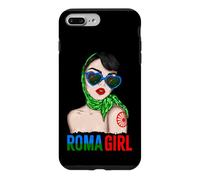 Carcasa para iPhone 7 Plus/8 Plus Roma Traveller Girl - Romani Flag Proud Womens