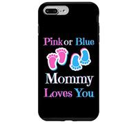 Carcasa para iPhone 7 Plus/8 Plus Rosa o Azul MommyLoves You bebé niña o niño próximamente