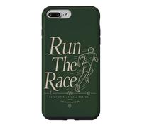 Carcasa para iPhone 7 Plus/8 Plus Run The Race Christian Runner Versículo de la Biblia Fe Deporte