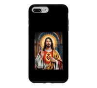 Carcasa para iPhone 7 Plus/8 Plus Sagrado un Corazón Jesucristo Salvador Halo Fe Religiosa