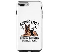 Carcasa para iPhone 7 Plus/8 Plus Salvando Vidas Pastor alemán Esperando en casa