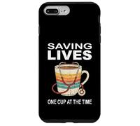 Carcasa para iPhone 7 Plus/8 Plus Salvando Vidas una Taza a la Vez Enfermera café Estetoscopio