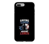 Carcasa para iPhone 7 Plus/8 Plus Salvar Vidas sin Almuerzo - Camiseta Enfermera