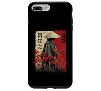 Carcasa para iPhone 7 Plus/8 Plus Samurai Guerrero Rojo Araña Lirio Flor Anime Otaku Japonés