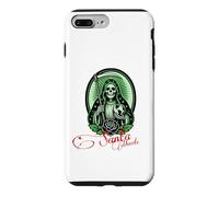 Carcasa para iPhone 7 Plus/8 Plus Santa Muerte Green Justice Scythe Globe Folk Saint Rose
