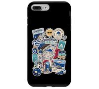 Carcasa para iPhone 7 Plus/8 Plus Santorini Grecia Isla Griega Viaje Isla Griega Recuerdo