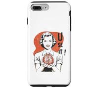 Carcasa para iPhone 7 Plus/8 Plus Sarcastic Retro Use It Brain Funny Psychology Mind 1950s