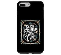 Carcasa para iPhone 7 Plus/8 Plus Sassy Scrubbed Salvando Vidas Divertido Enfermera Dicho