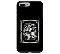 Carcasa para iPhone 7 Plus/8 Plus Sassy Scrubbed Salvando Vidas Divertido Enfermera Dicho