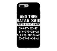 Carcasa para iPhone 7 Plus/8 Plus Satanás puso el Alfabeto en matemáticas Amante Divertidos Problemas de Álgebra