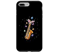 Carcasa para iPhone 7 Plus/8 Plus Saxofonista Saxofonista Huevos Saxista Orejas de Conejo Lindo