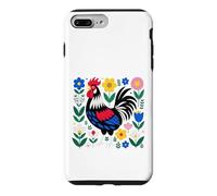 Carcasa para iPhone 7 Plus/8 Plus Scandi Folk Art Gallo Diseño Granjero Pollo
