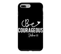 Carcasa para iPhone 7 Plus/8 Plus Sé Valiente Josué 1:9 Frase Motivacional Espiritual