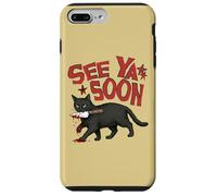Carcasa para iPhone 7 Plus/8 Plus See Ya Soon Dark Cat Meme Design Womens Girls