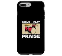 Carcasa para iPhone 7 Plus/8 Plus Serve Play Alabanza para Músicos Cristianos Adorar Bateristas