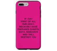 Carcasa para iPhone 7 Plus/8 Plus Si Digo en Primer Lugar Funny Phrase Sarcasmo Broma Preparación