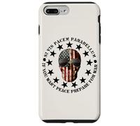 Carcasa para iPhone 7 Plus/8 Plus Si Vis Pacem Parabellum Betsy Ross USA Flag Skull Patriotic